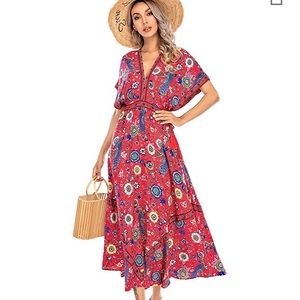 Deep V summer  dress.